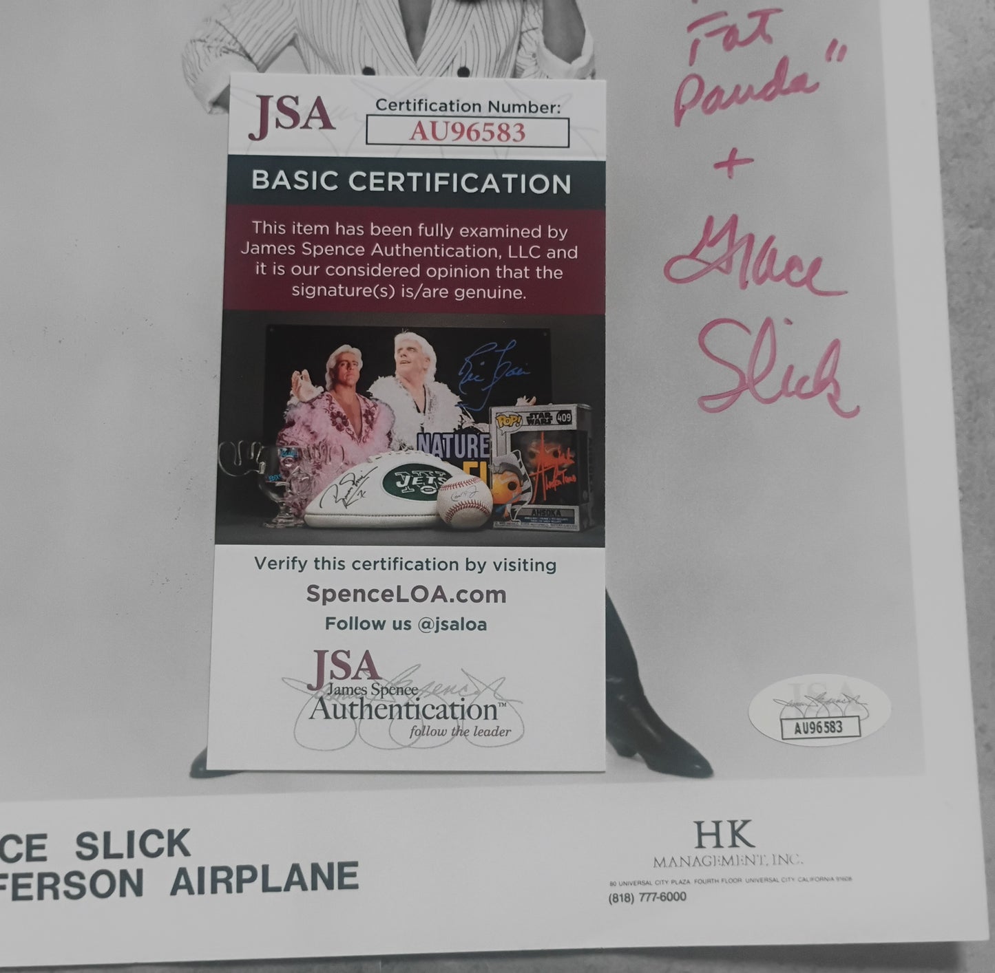 Grace Slick Hand Signed Autograph 8x10 Photo JSA COA