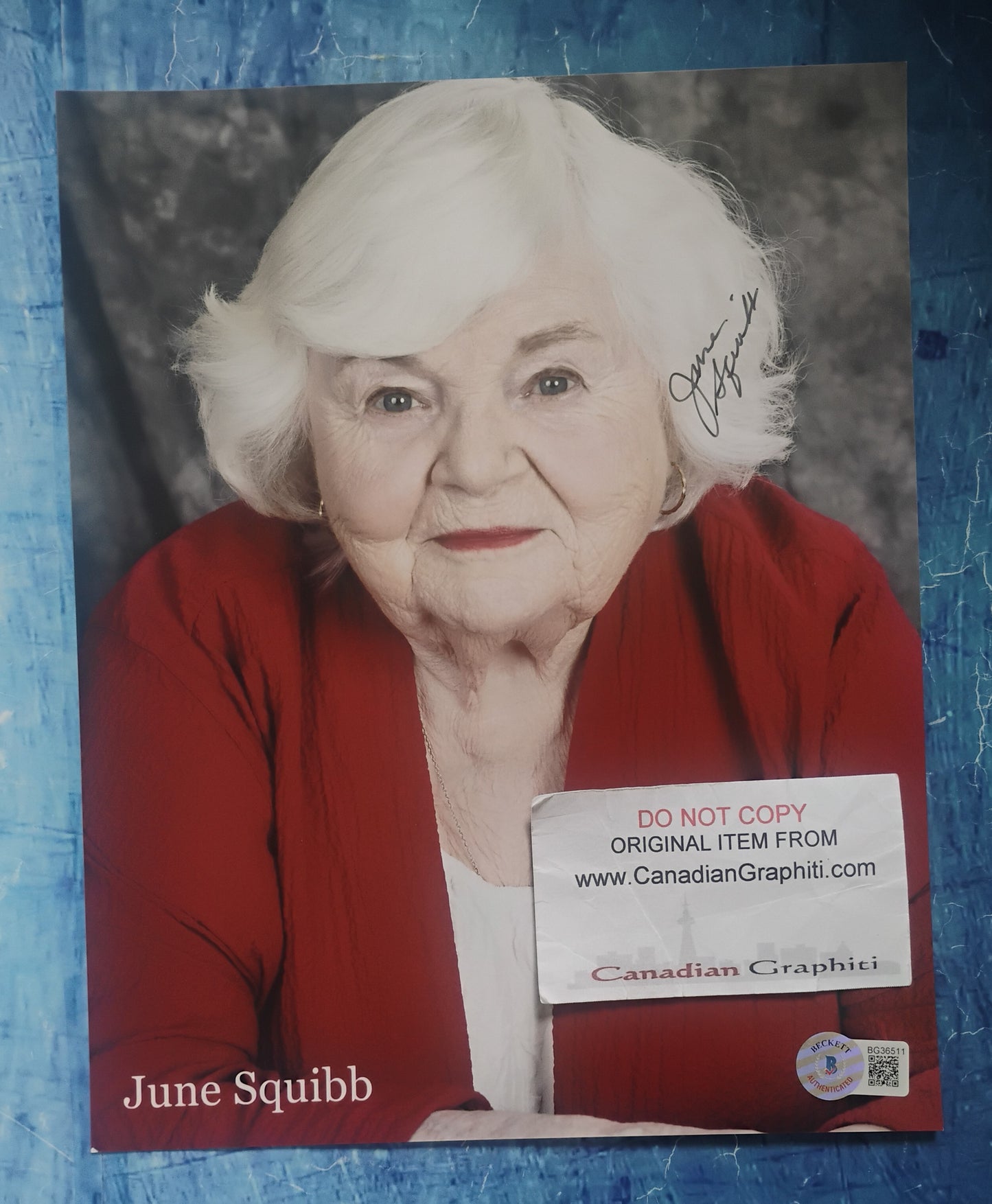 June Squibb Hand Signed Autograph 8x10 Photo BAS COA