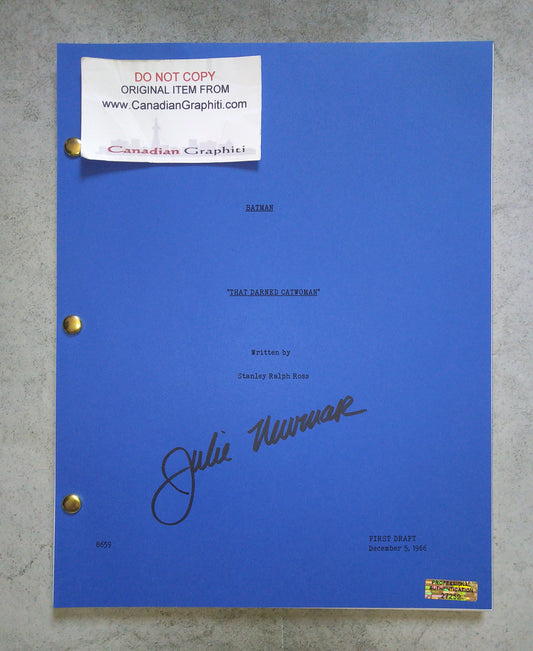 Julie Newmar Hand Signed Autograph Batman Script COA
