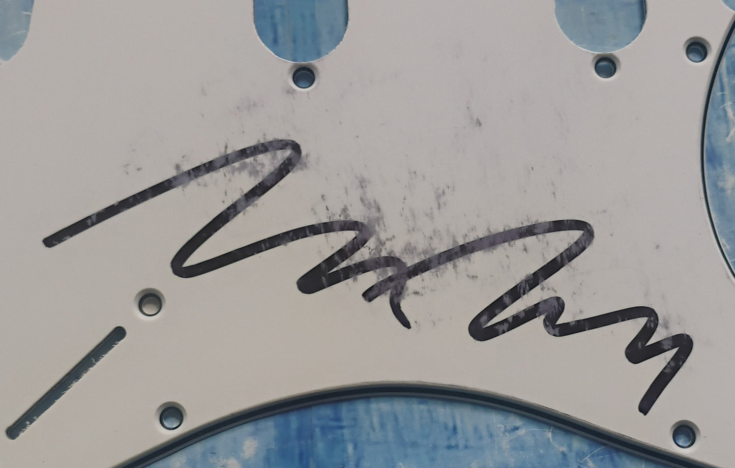Bryan Ferry Hand Signed Autograph Guitar Pick Guard COA Roxy Music