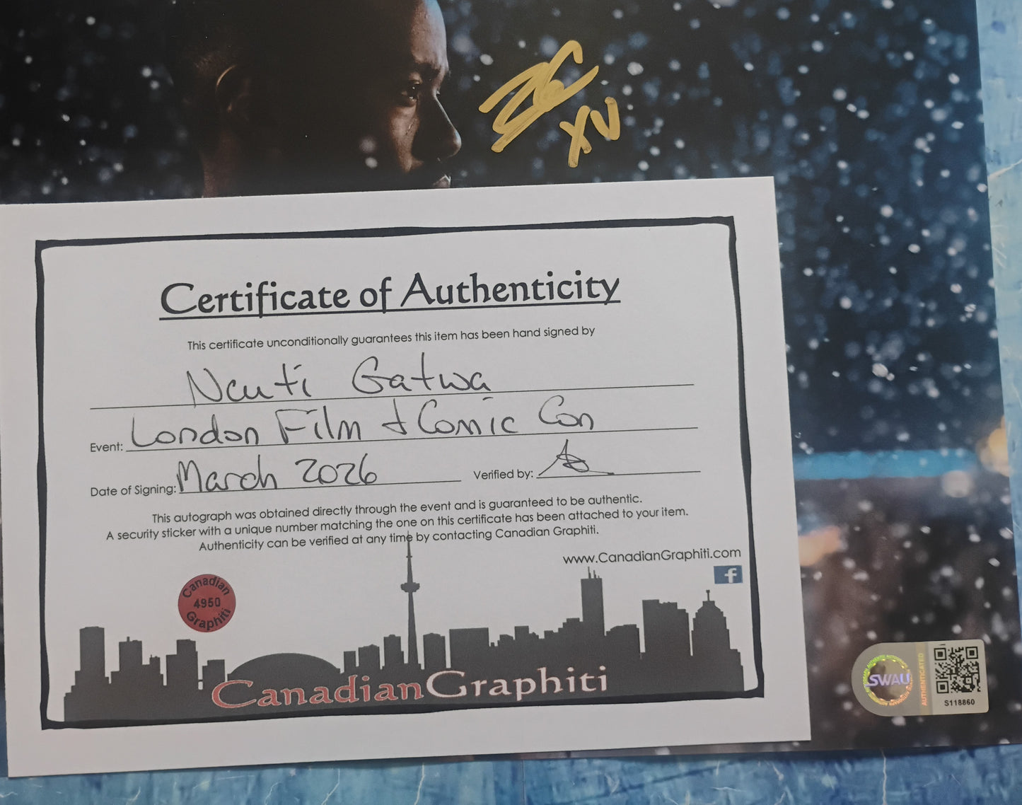 Ncuti Gatwa Hand Signed Autograph 8x10 Photo SWAU COA Doctor Who