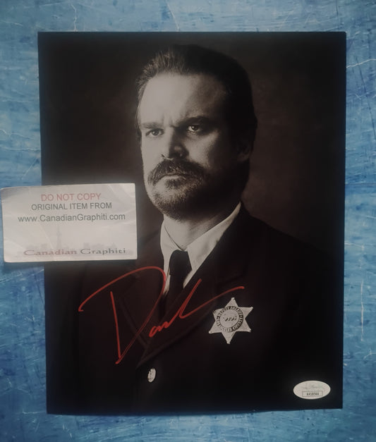 David Harbour Hand Signed Autograph 8x10 Photo JSA COA Stranger Things