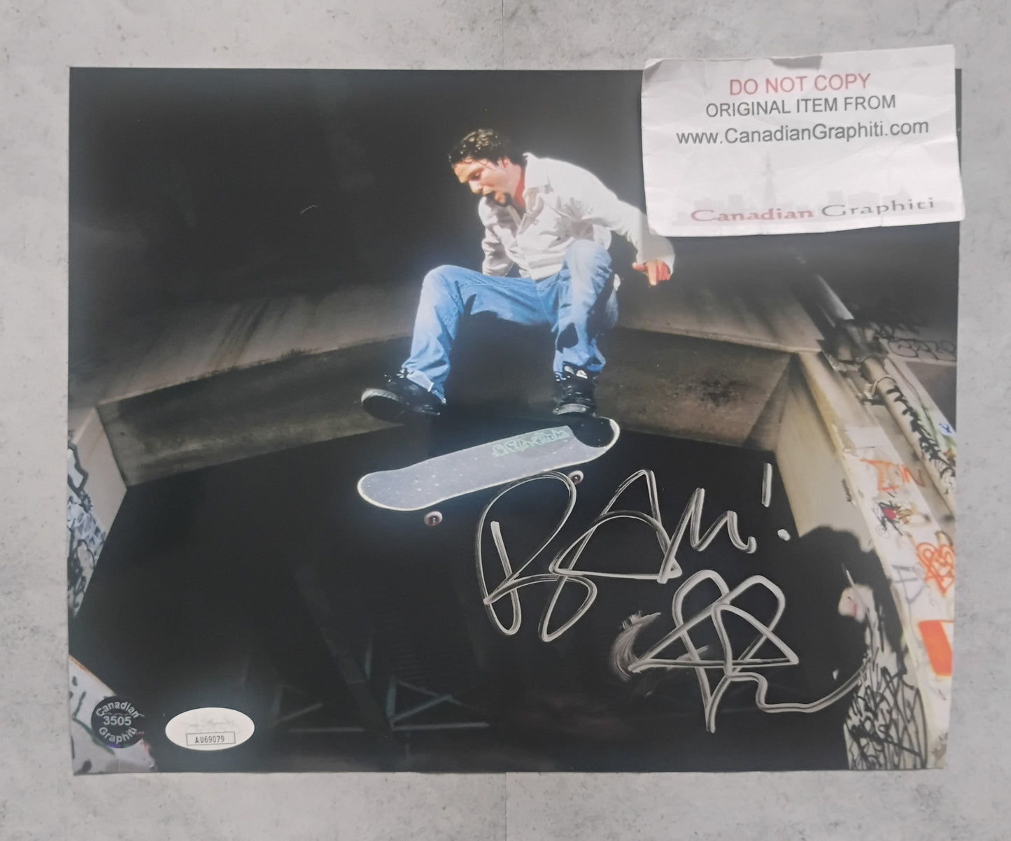 Bam Margera Hand Signed Autograph 8x10 Photo JSA COA Jackass