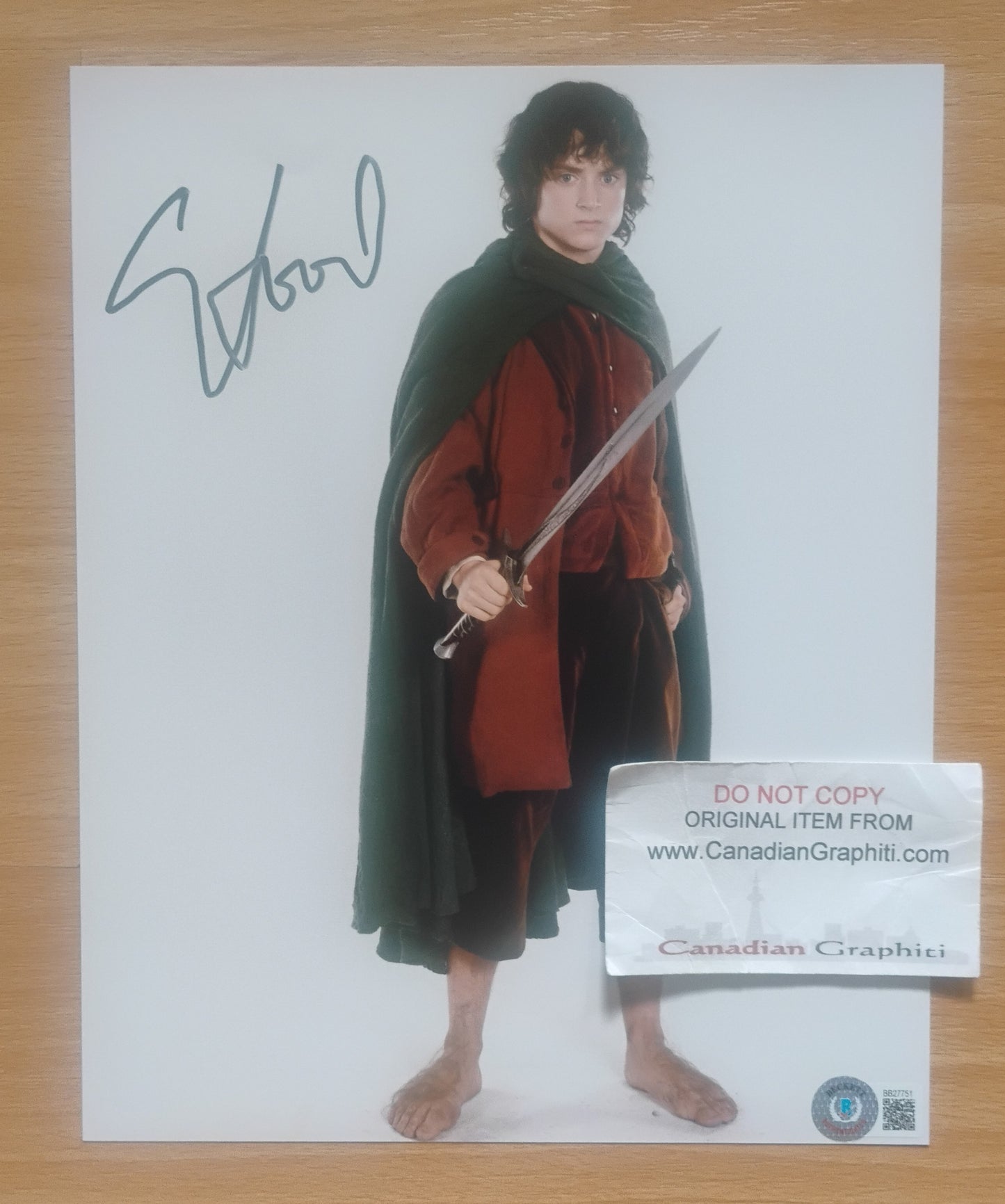 Elijah Wood Hand Signed Autograph 8x10 Photo BAS COA Lord Of The Rings