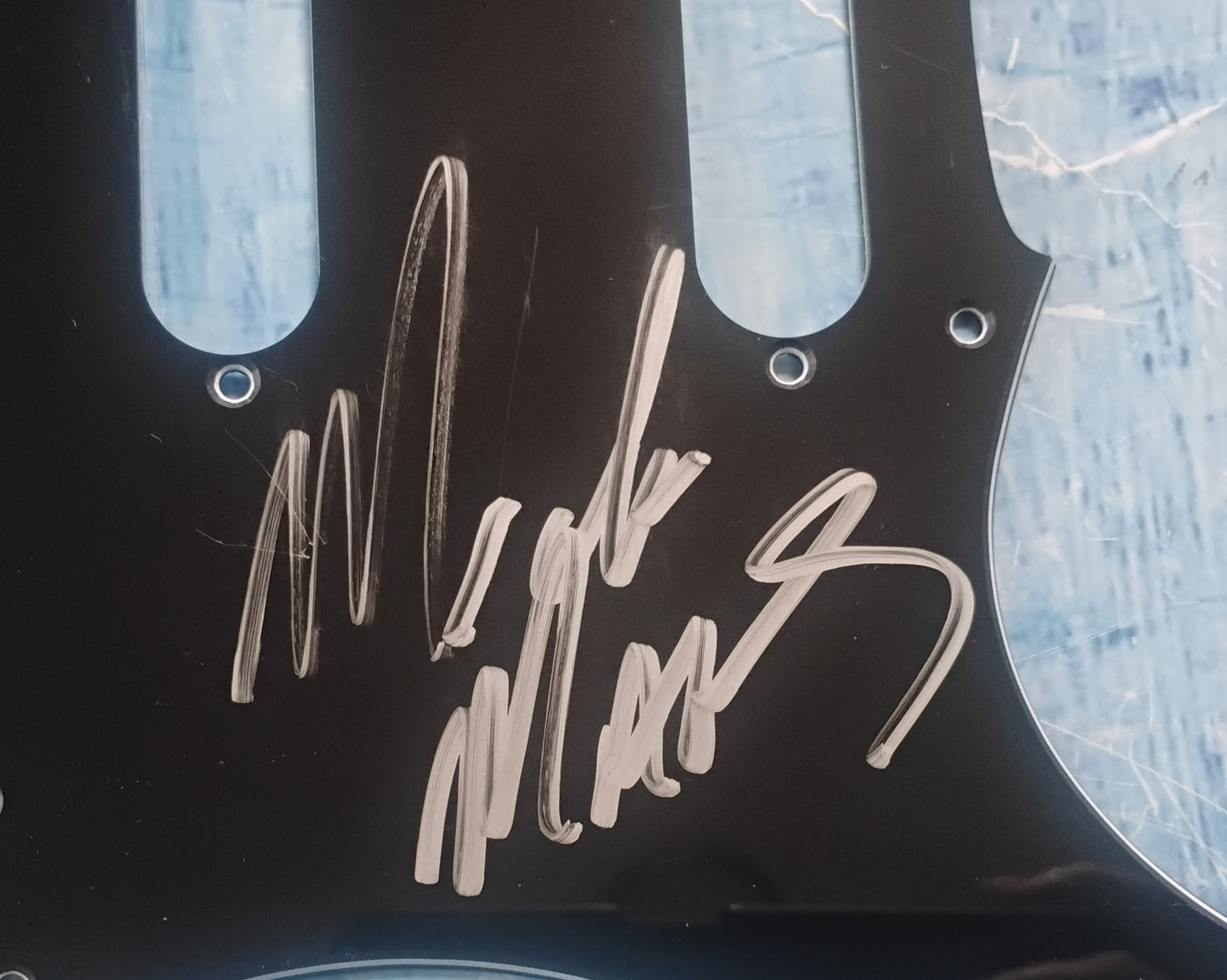 Mick Mars Hand Signed Autograph Guitar Pick Guard COA