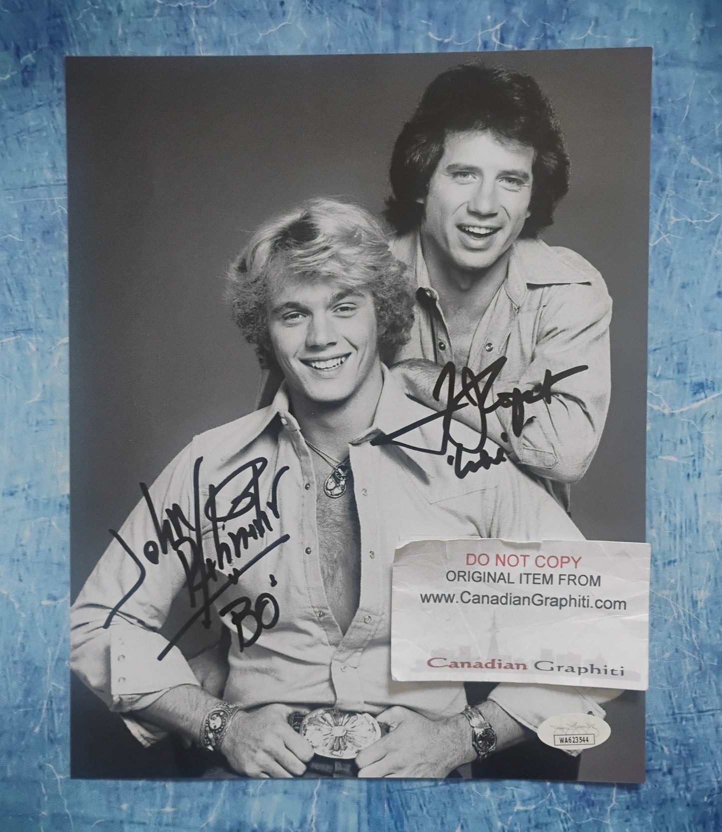 Tom Wopat & John Schneider Hand Signed Autograph 8x10 Photo JSA COA Dukes Of Hazzard