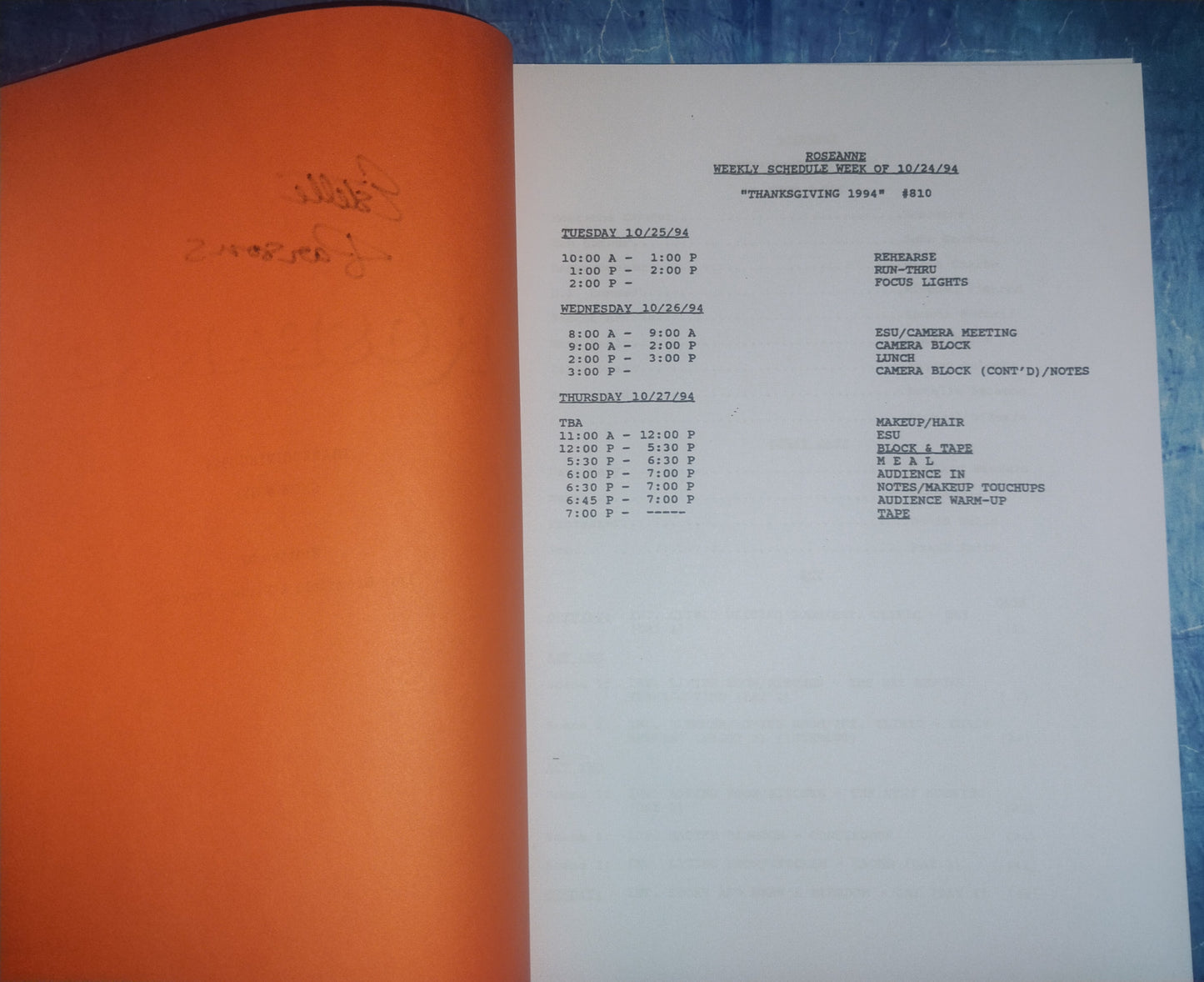 Estelle Parsons Hand Signed Autograph Roseanne Script COA