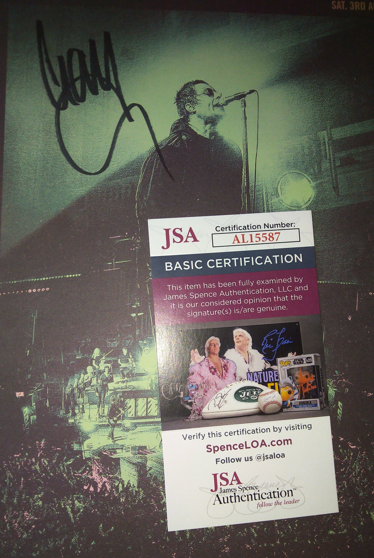 Liam Gallagher Hand Signed Autograph Photo COA Oasis