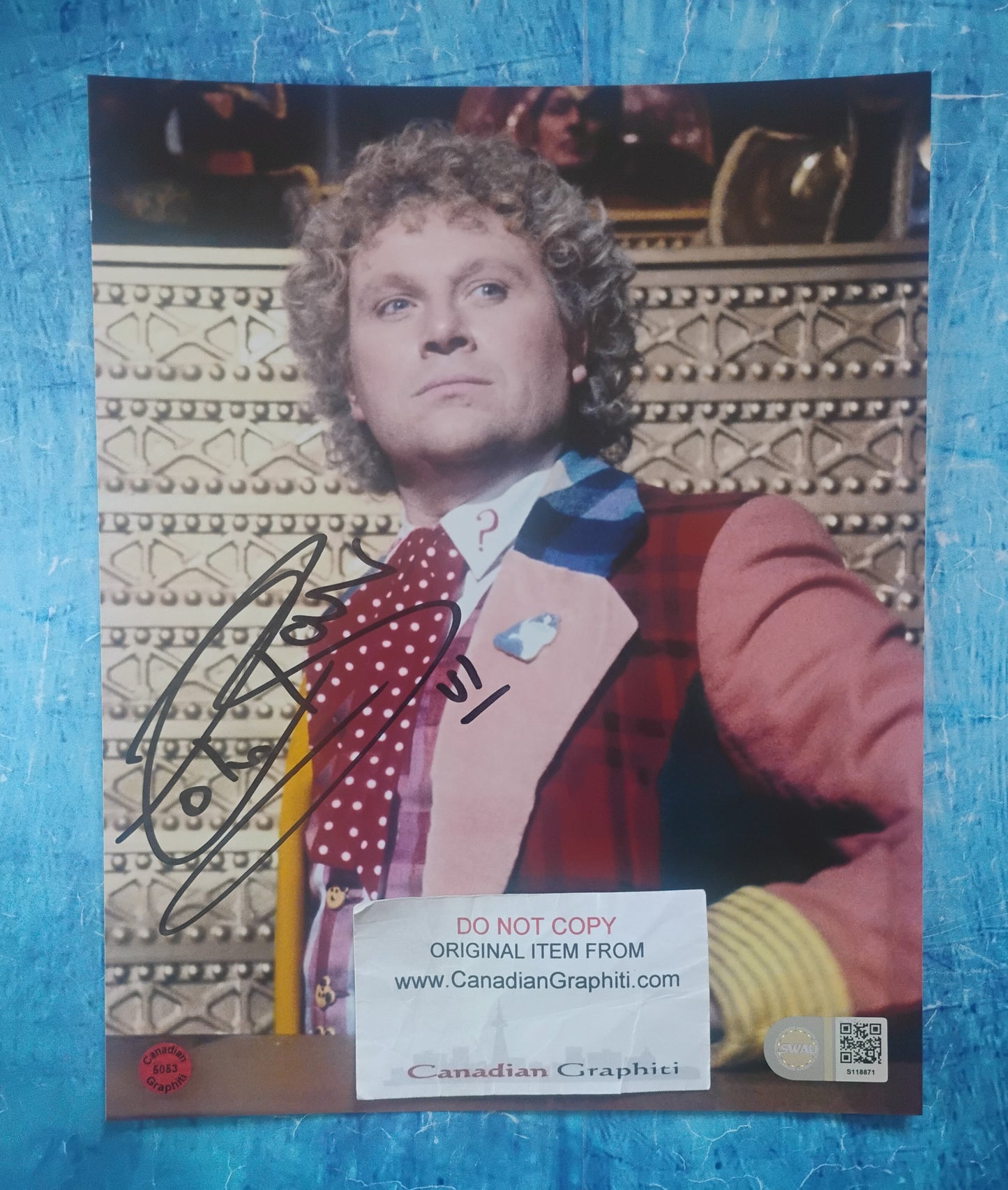 Colin Baker Hand Signed Autograph 8x10 Photo SWAU COA Doctor Who