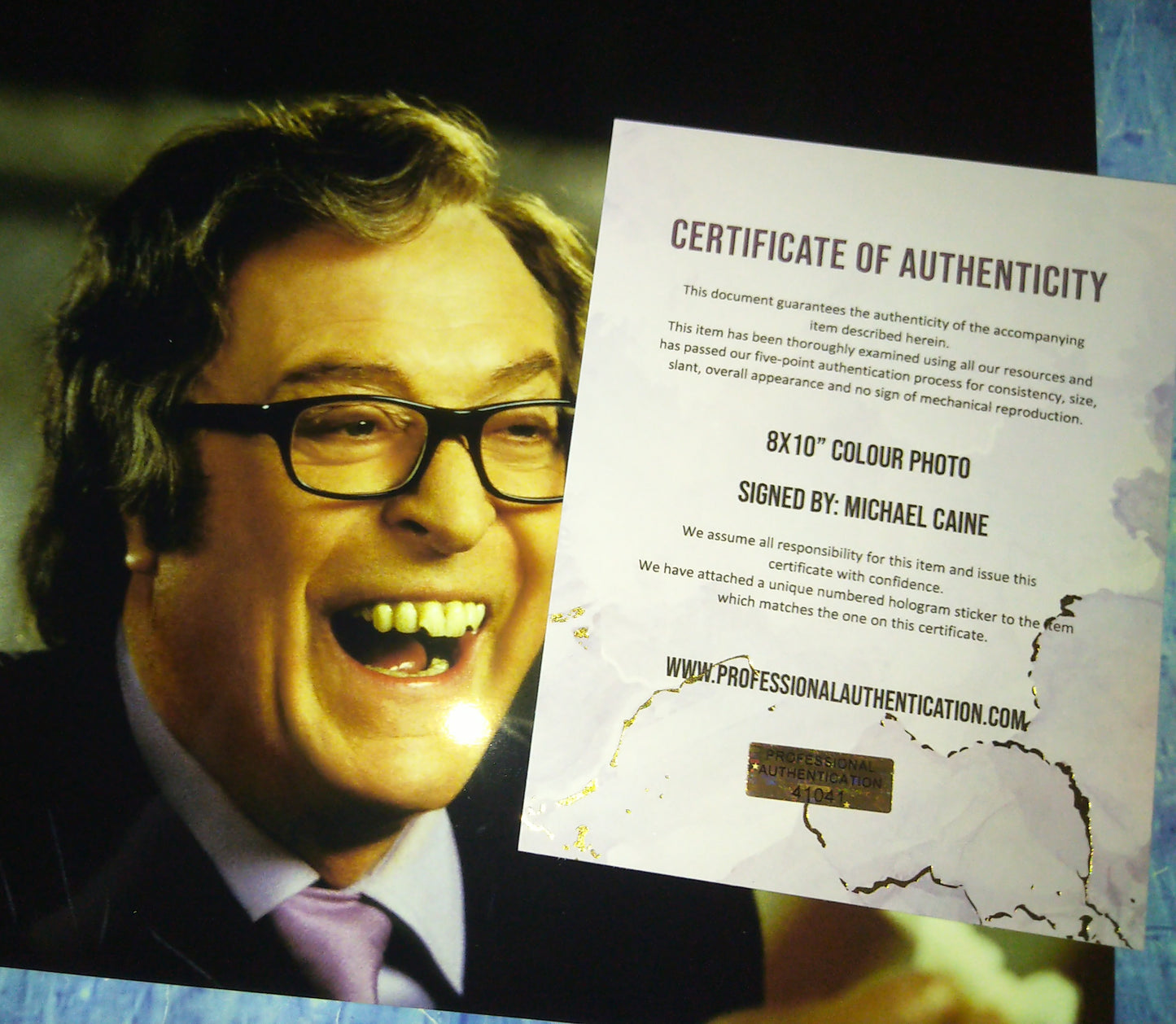 Michael Caine Hand Signed Autograph 8x10 Photo COA Austin Powers