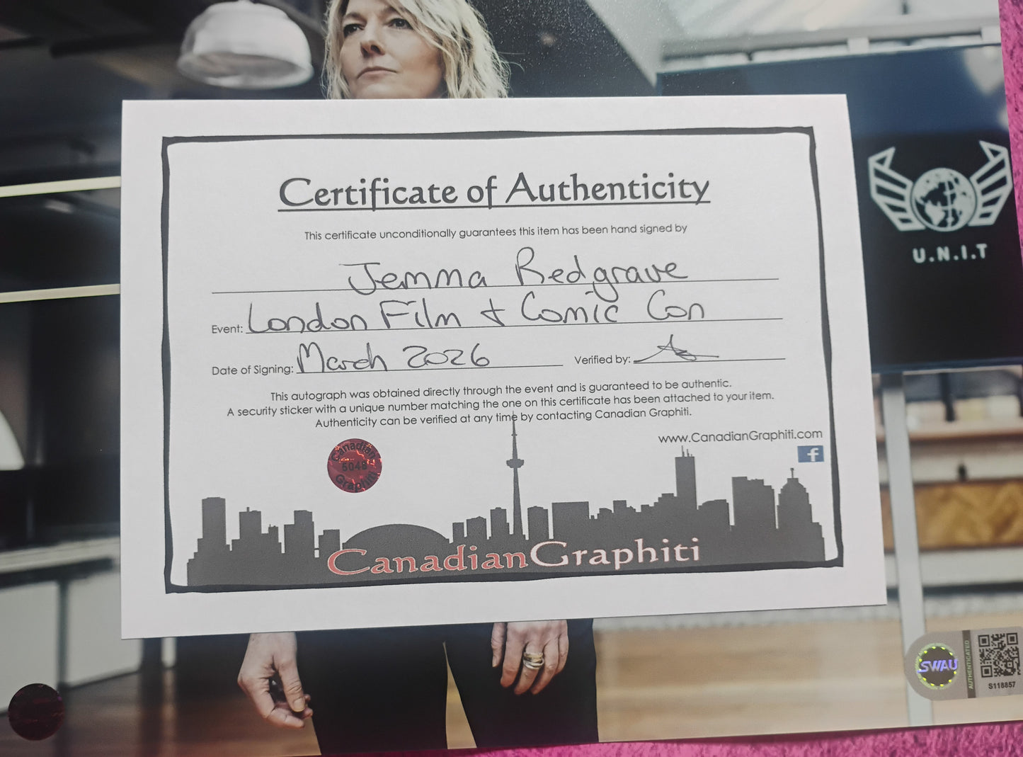 Jemma Redgrave Hand Signed Autograph 8x10 Photo SWAU COA Doctor Who
