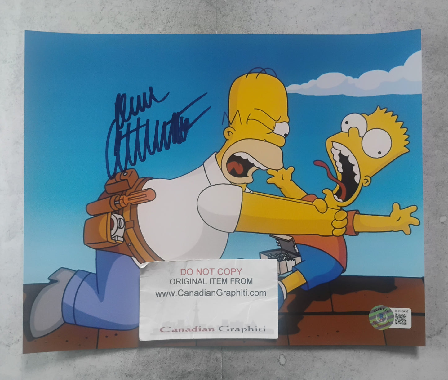 Dan Castellaneta Hand Signed Autograph 8x10 Photo BAS COA The Simpsons