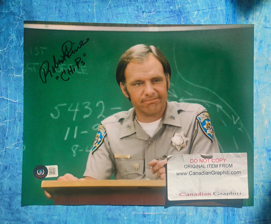 Robert Pine Hand Signed Autograph 8x10 Photo BAS COA Chips