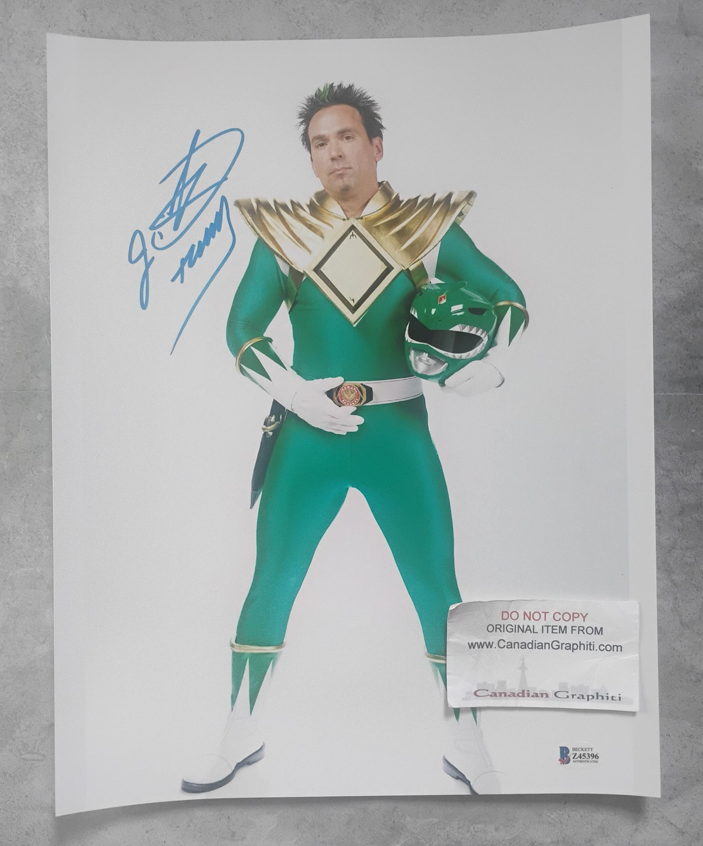 Jason David Frank Hand Signed Autograph 11x14 Photo BAS COA Power Rangers