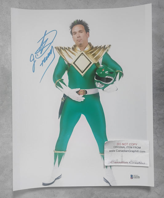 Jason David Frank Hand Signed Autograph 11x14 Photo BAS COA Power Rangers