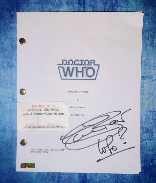 Colin Baker Hand Signed Autograph Doctor Who Script COA