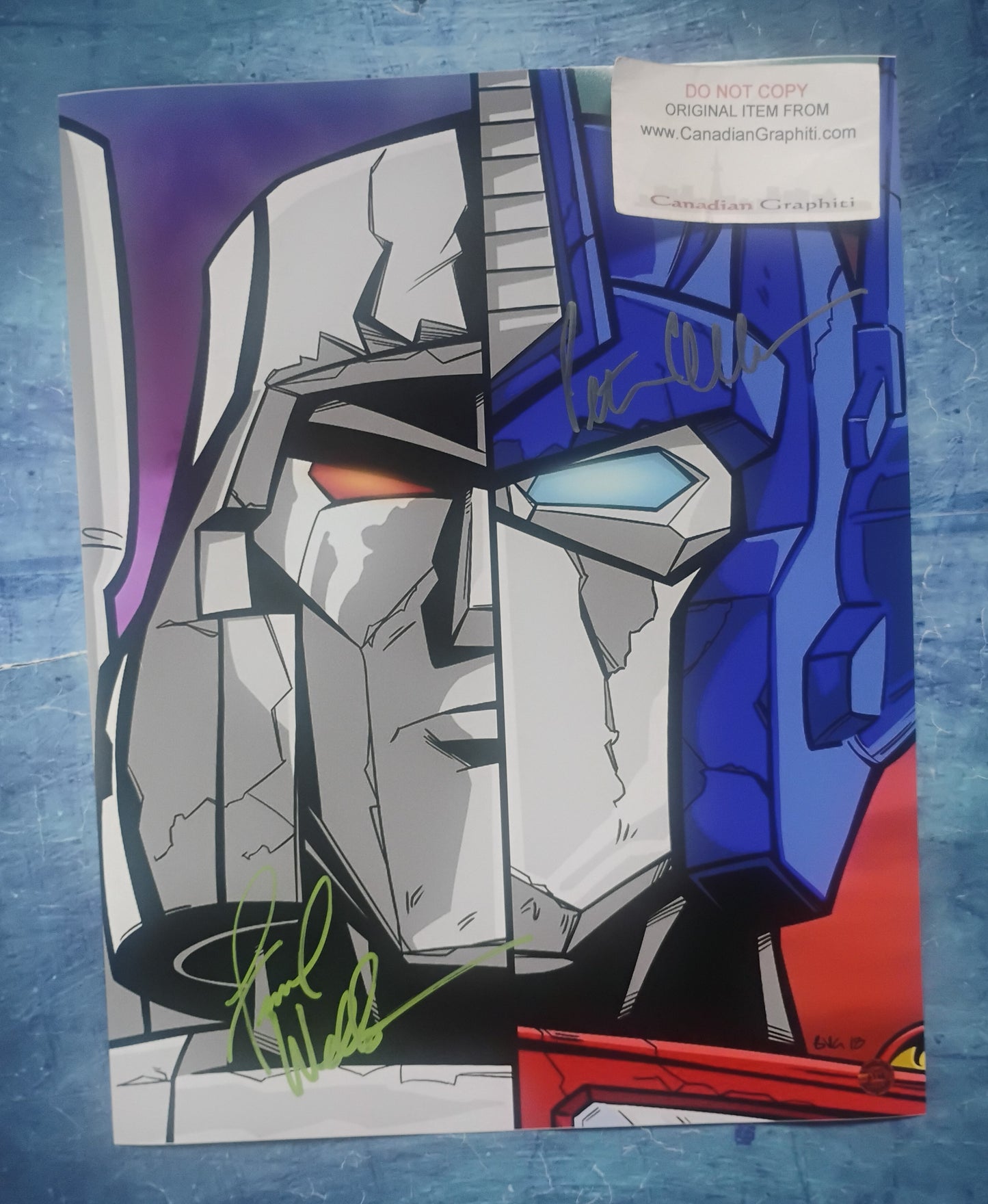 Peter Cullen & Frank Welker Hand Signed Autograph 11x14 Photo COA Transformers