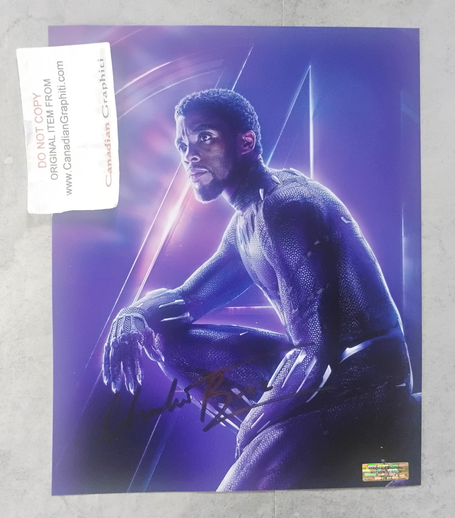 Chadwick Boseman Hand Signed Autograph 8x10 Photo COA Black Panther