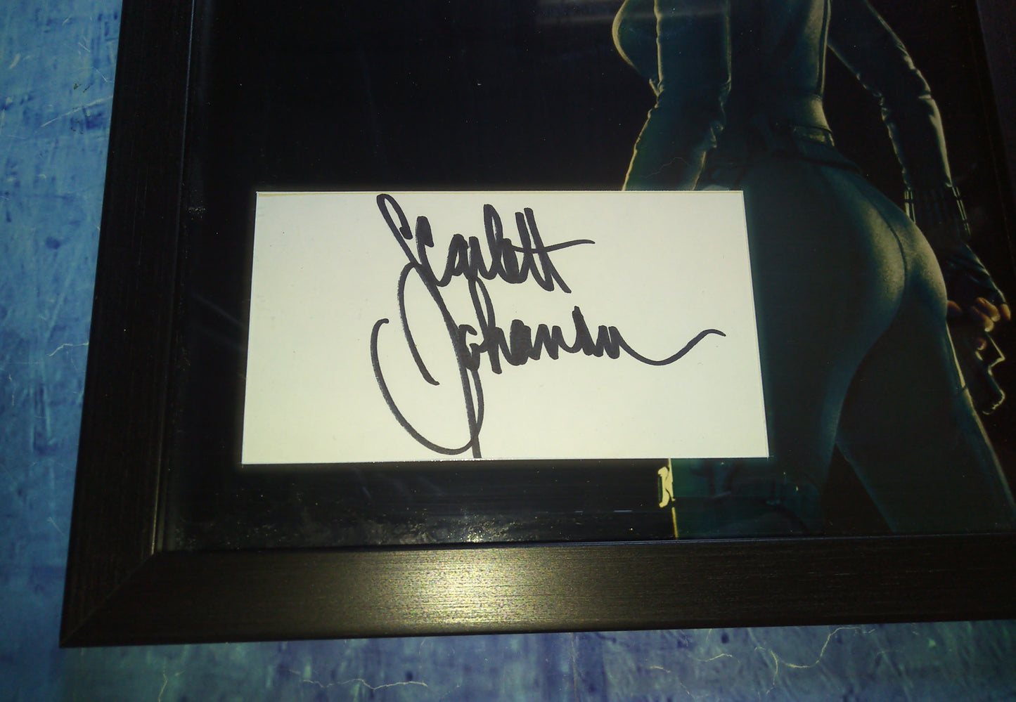 Scarlett Johansson Hand Signed Autograph Index Card Photo COA Framed Display