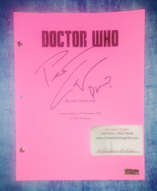 Peter Capaldi Hand Signed Autograph Doctor Who Script COA