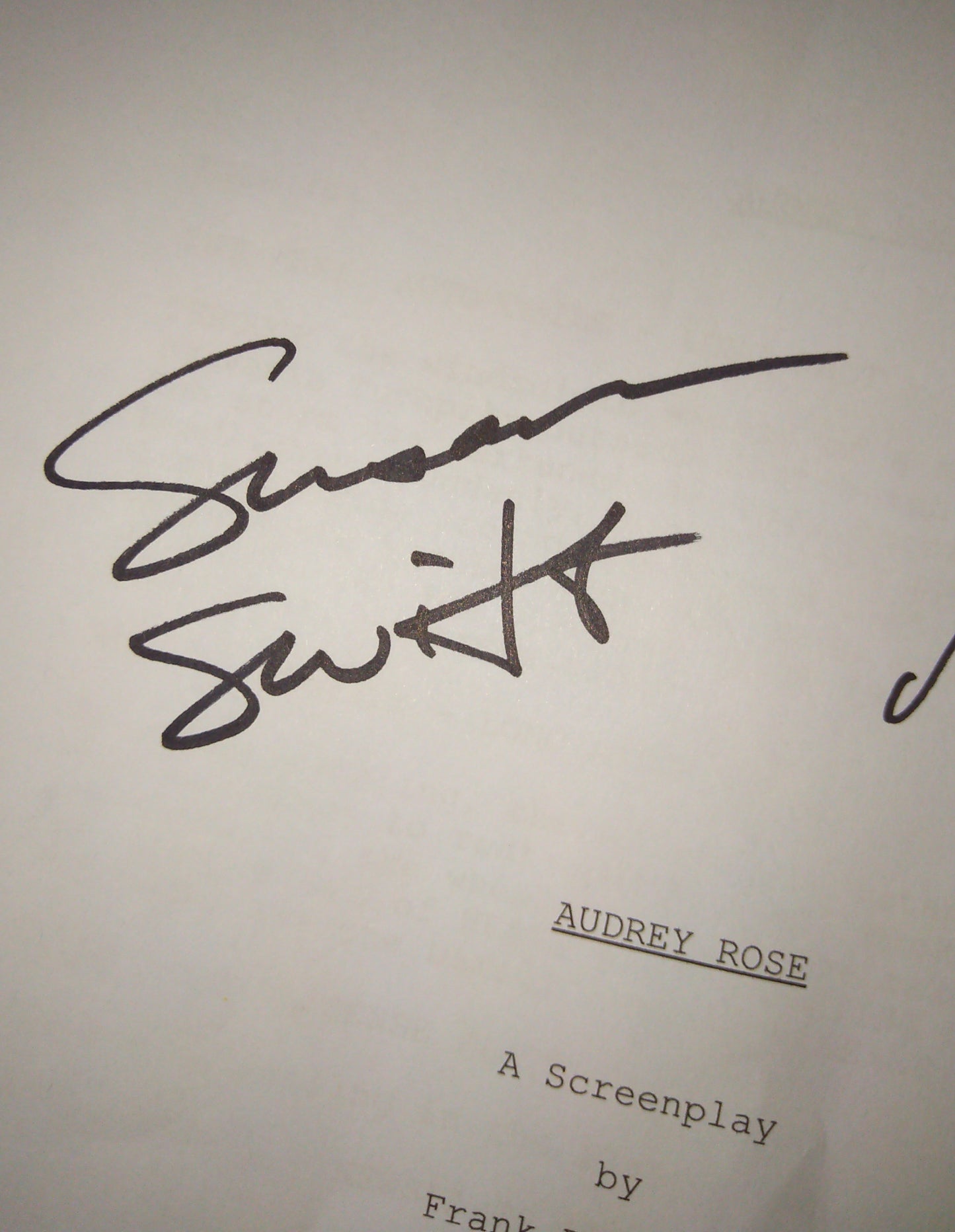 Audrey Rose Cast Hand Signed Autograph Script COA Anthony Hopkins