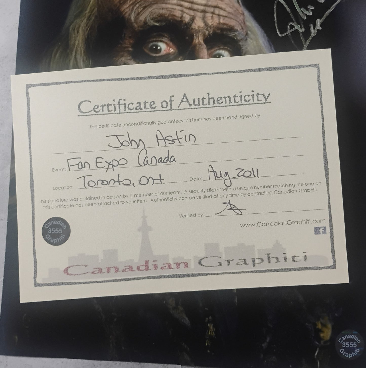 John Astin Hand Signed Autograph 8x10 Photo COA The Frighteners