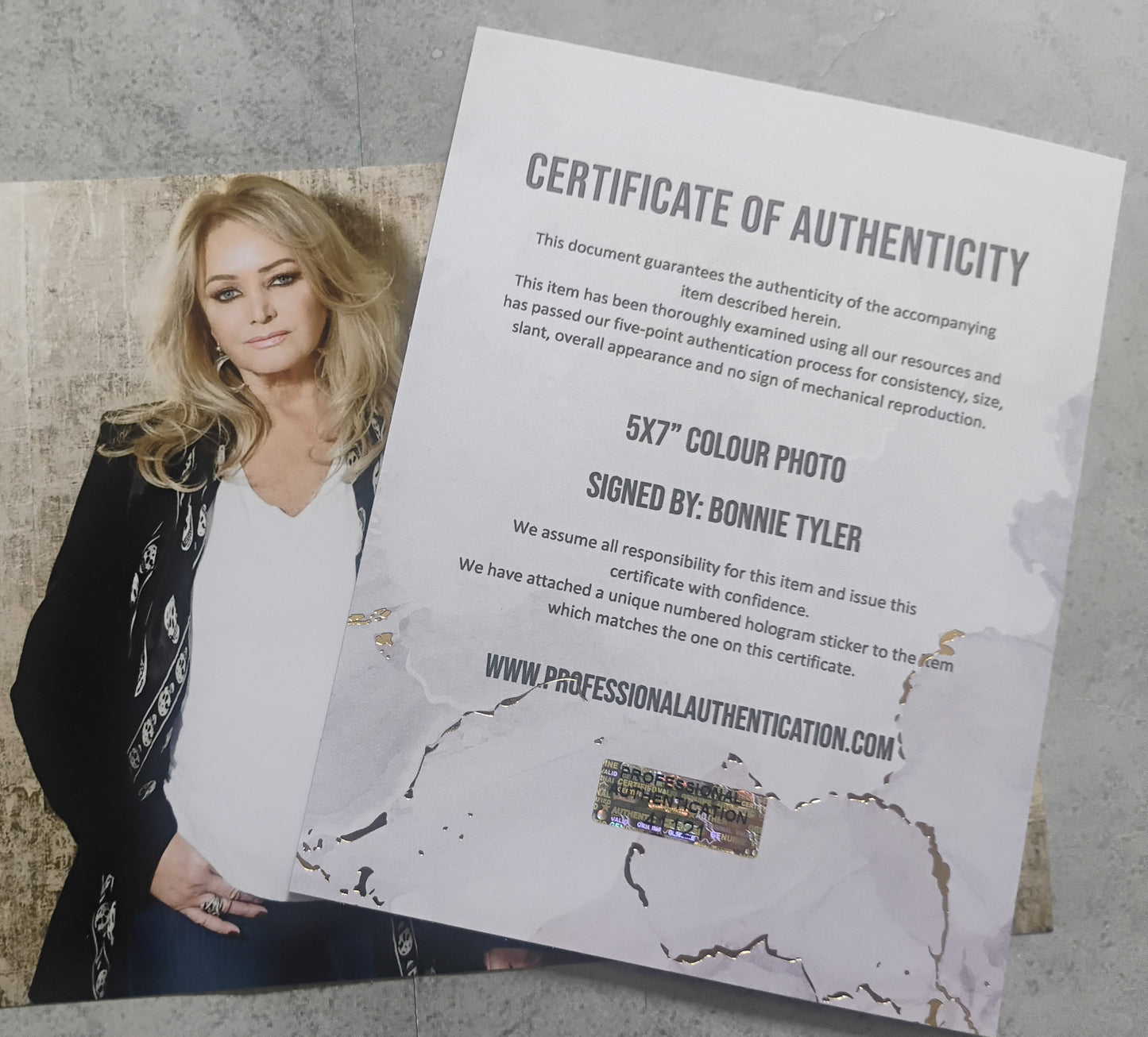 Bonnie Tyler Hand Signed Autograph Photo COA