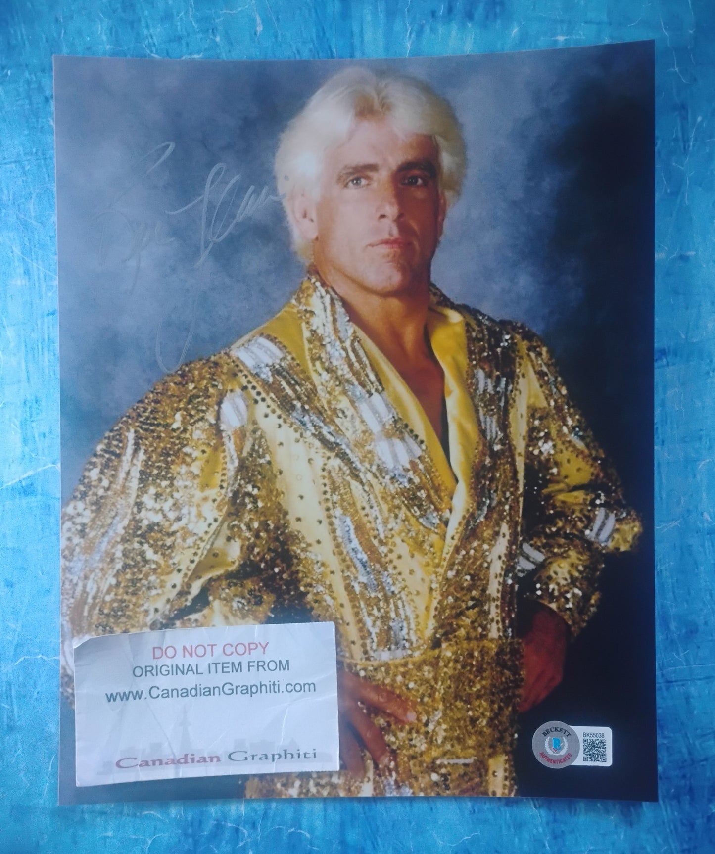 Ric Flair Nature Boy Hand Signed Autograph 8x10 Photo BAS COA