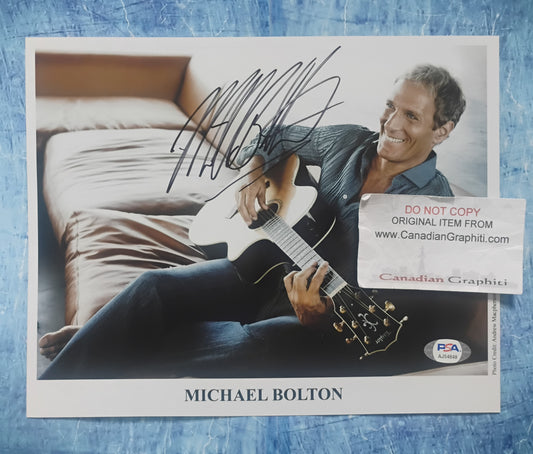 Michael Bolton Hand Signed Autograph 8x10 Photo PSA COA