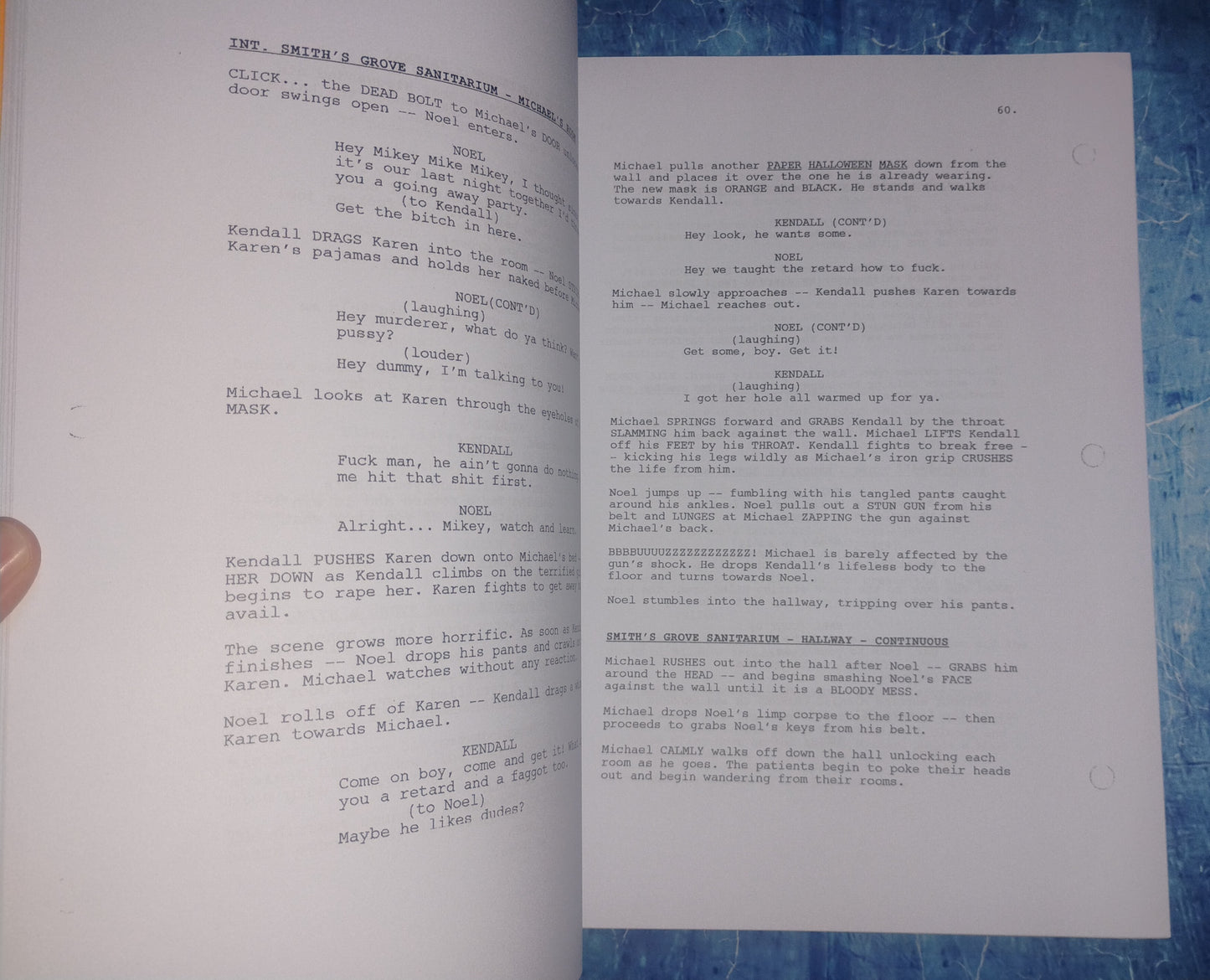 Malcolm McDowell Hand Signed Autograph Halloween Script JSA COA