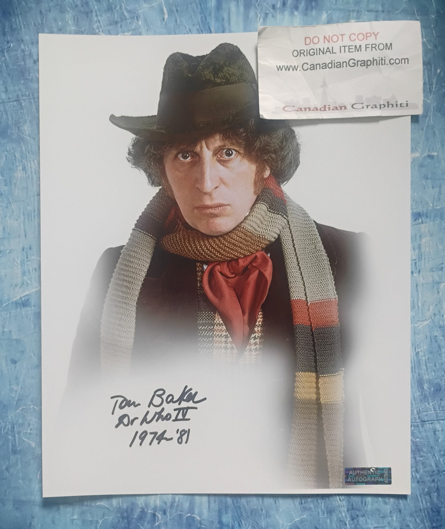 Tom Baker Hand Signed Autograph 8x10 Photo COA Doctor Who