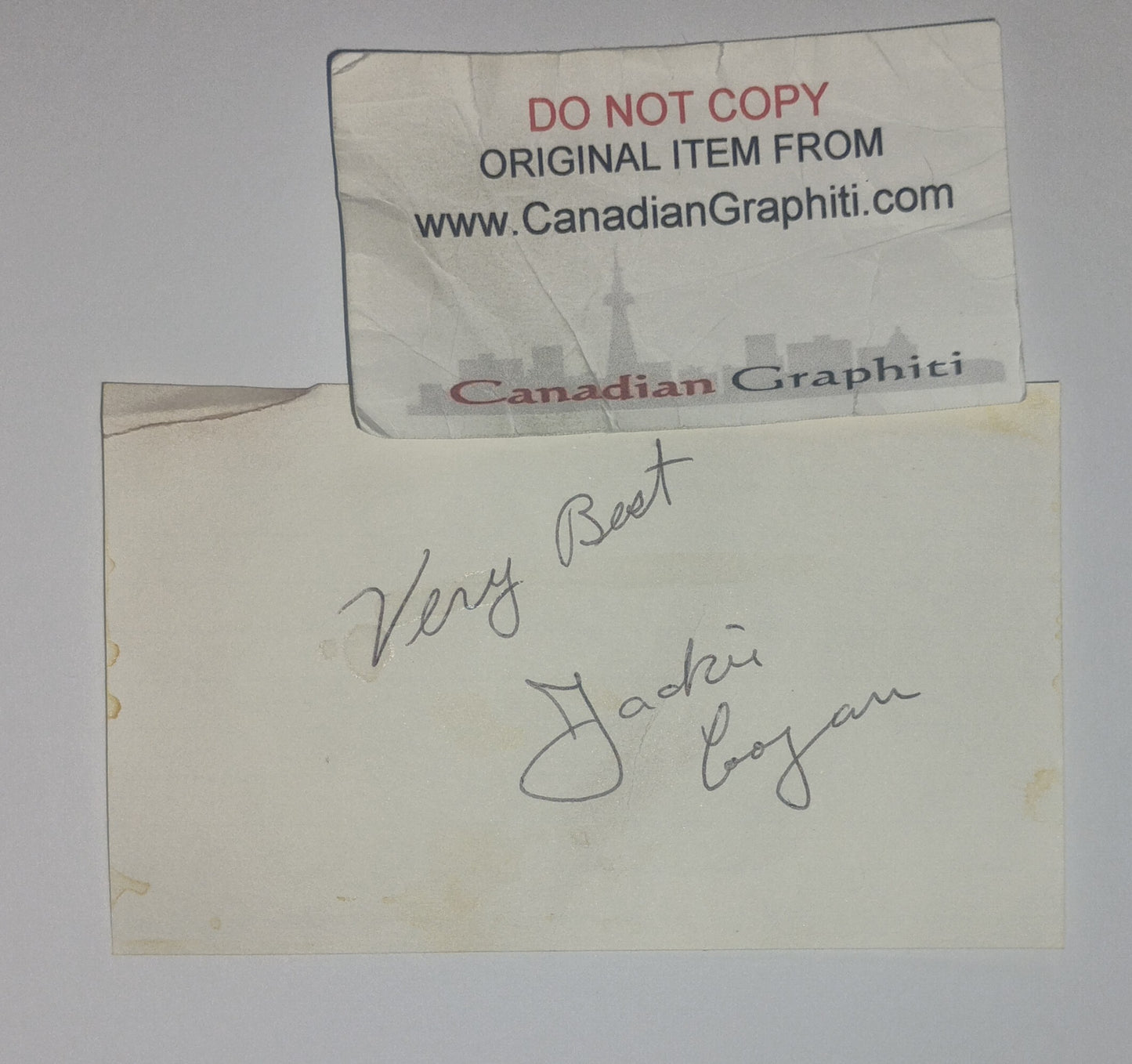 Jackie Coogan Hand Signed Autograph Index Card COA The Addams Family