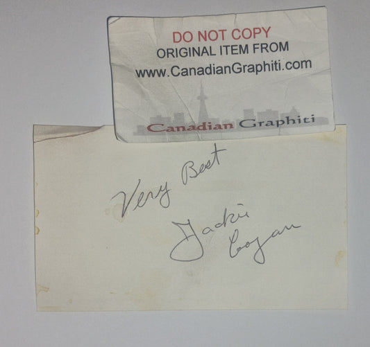 Jackie Coogan Hand Signed Autograph Index Card COA The Addams Family