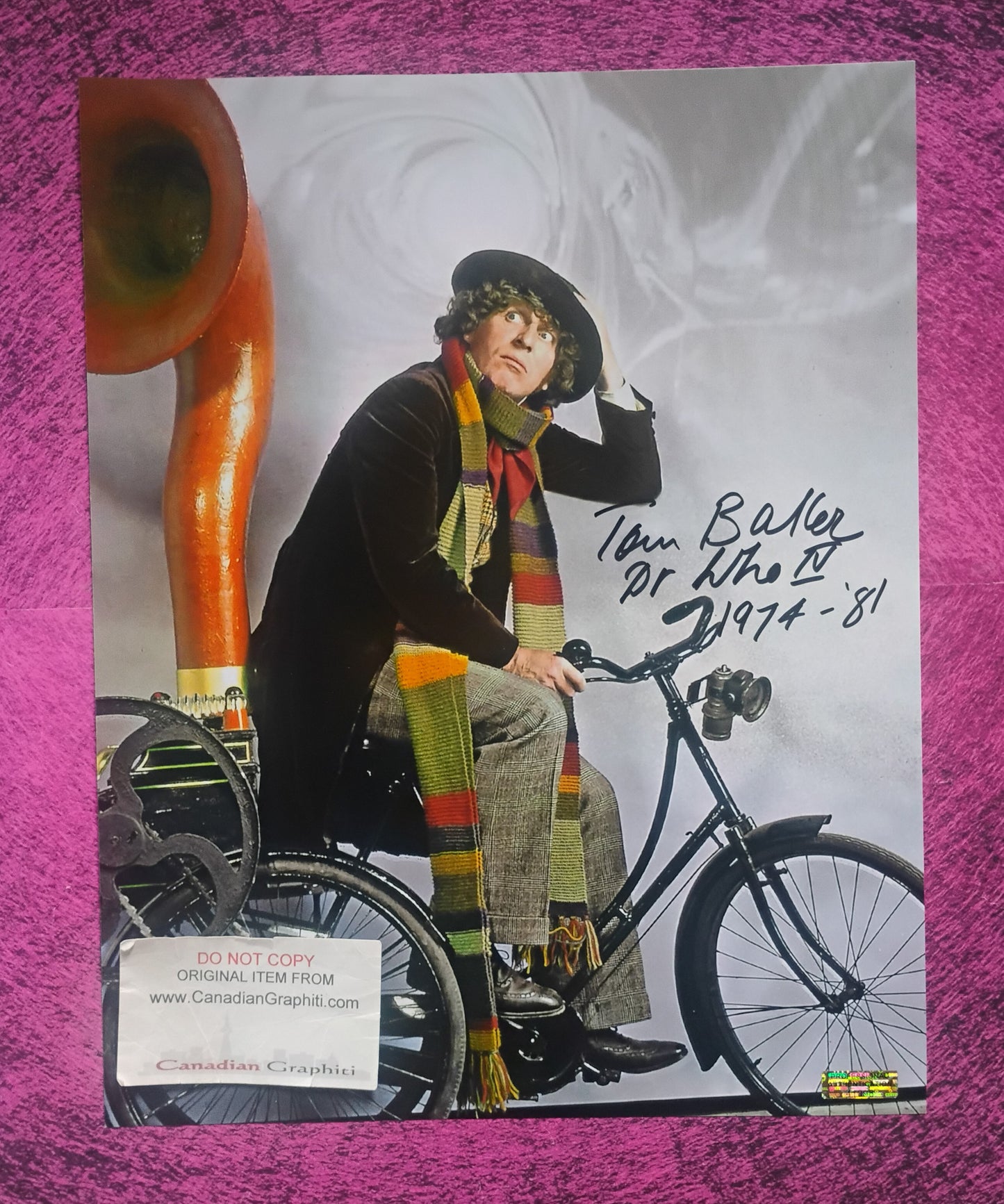 Tom Baker Hand Signed Autograph 11x14 Photo COA Doctor Who