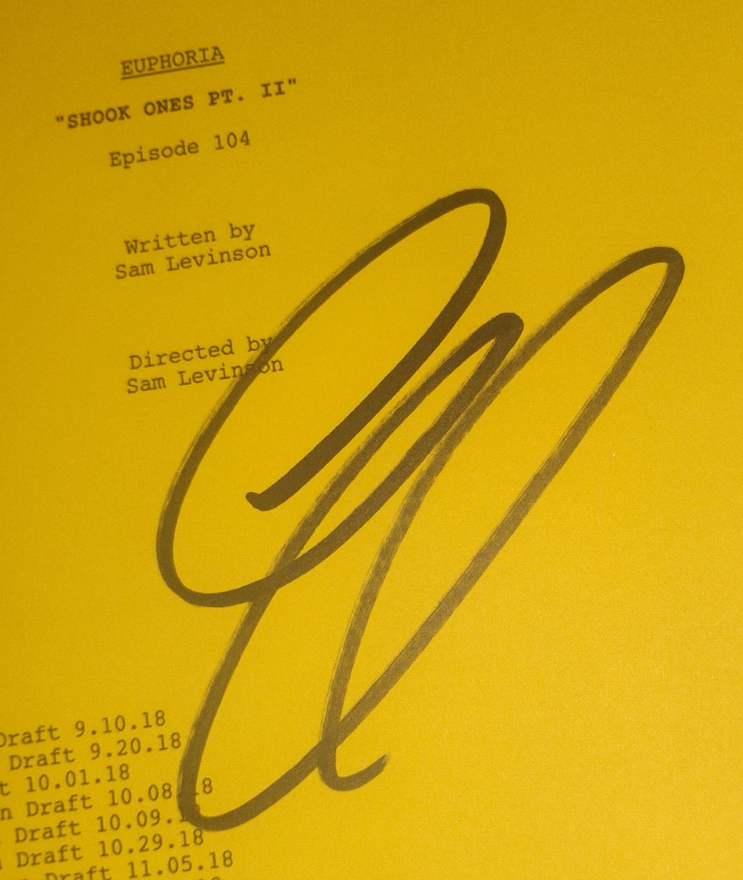 Eric Dane Hand Signed Autograph Euphoria Script COA