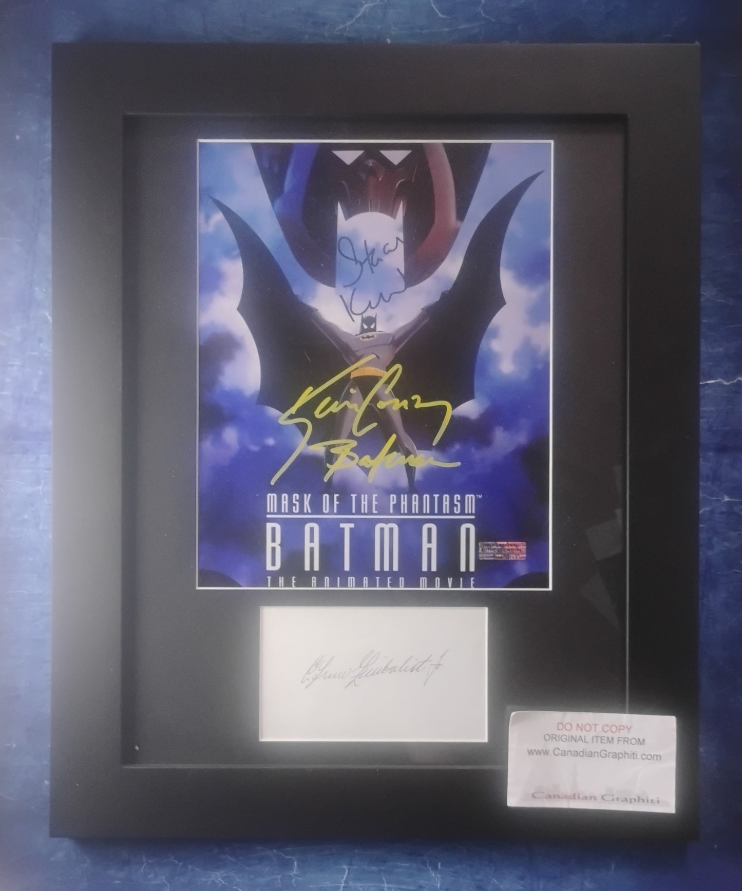 Batman Mask Of The Phantasm Photo & Card Framed COA Kevin Conroy, Stacy Keach & Efrem Zimbalist Jr