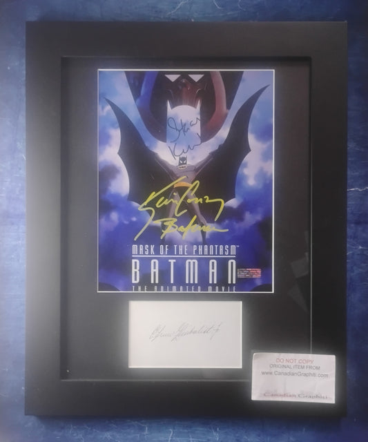 Batman Mask Of The Phantasm Photo & Card Framed COA Kevin Conroy, Stacy Keach & Efrem Zimbalist Jr
