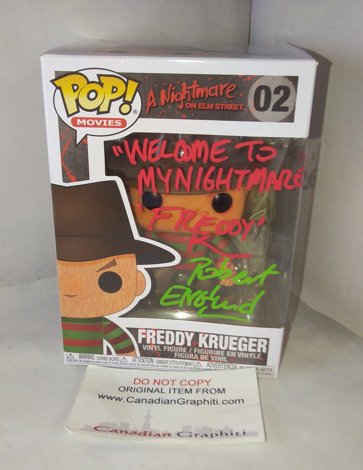 Robert Englund Hand Signed Autograph Freddy Krueger Funko Pop COA
