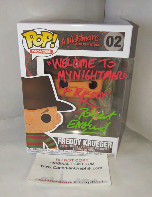 Robert Englund Hand Signed Autograph Freddy Krueger Funko Pop COA