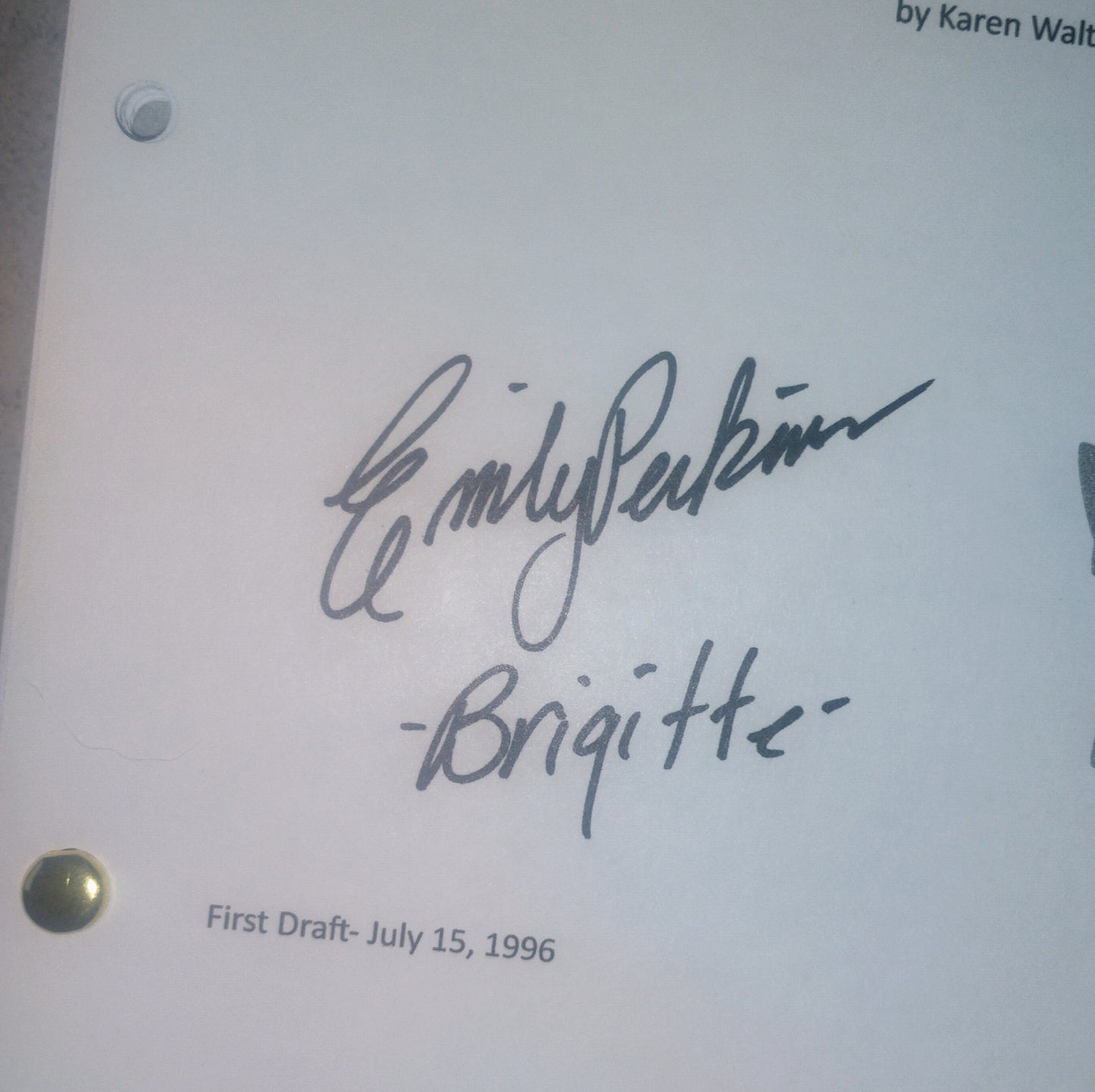 Ginger Snaps Cast Hand Signed Autograph Script Hand Signed Autograph COA Katherine Isabelle, Emily Perkins & Mimi Rogers