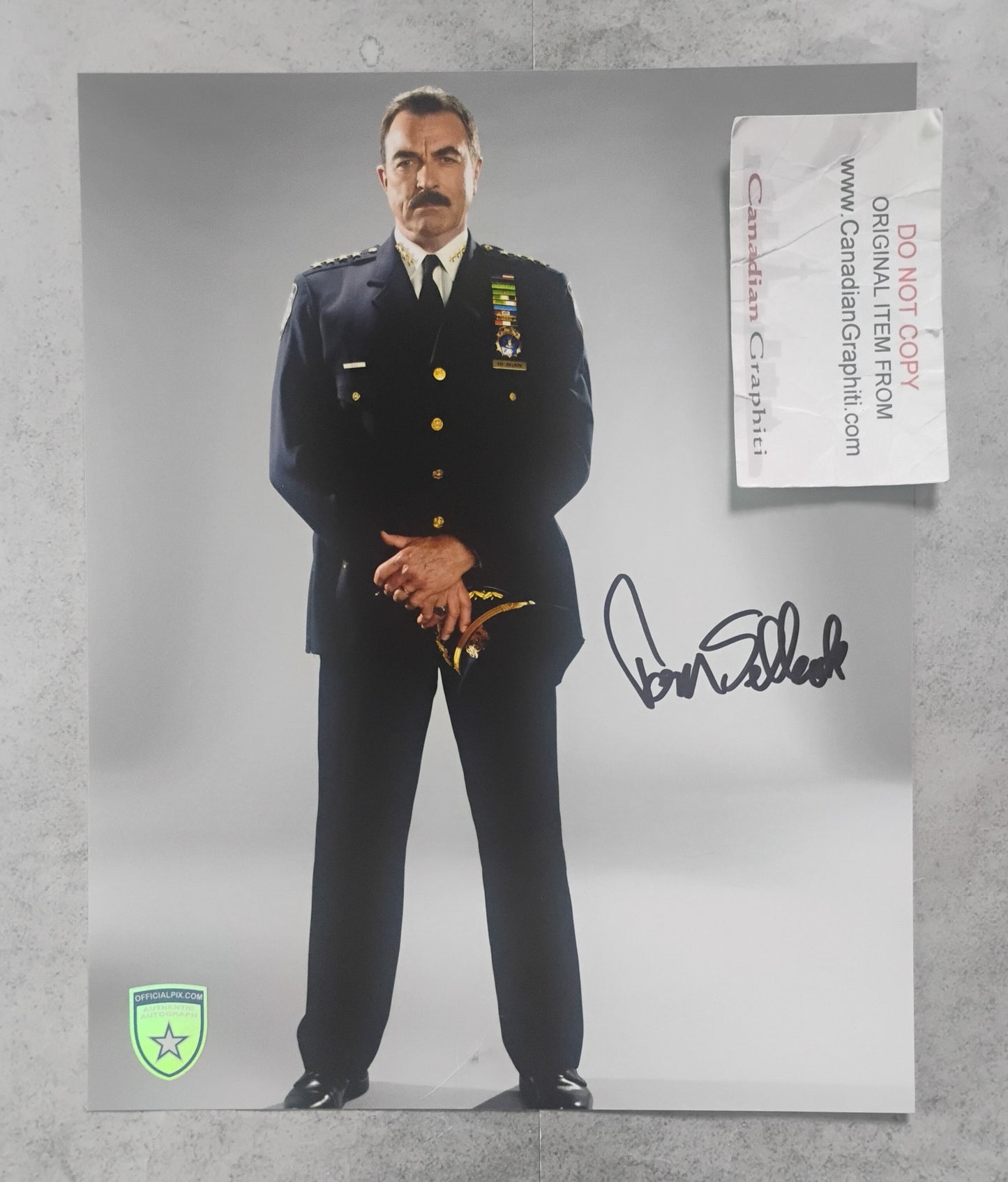 Tom Selleck Hand Signed Autograph 8x10 Photo OPix COA Blue Blood