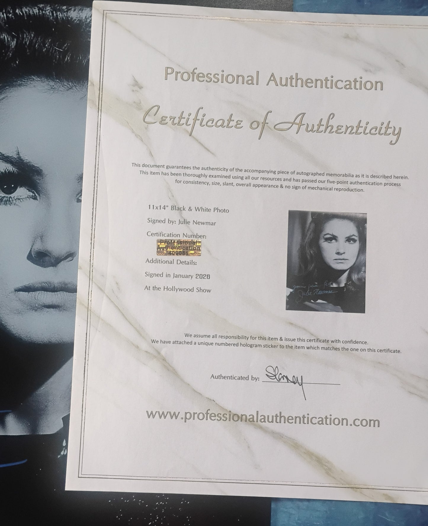 Julie Newmar Hand Signed Autograph 11x14 Photo COA Catwoman