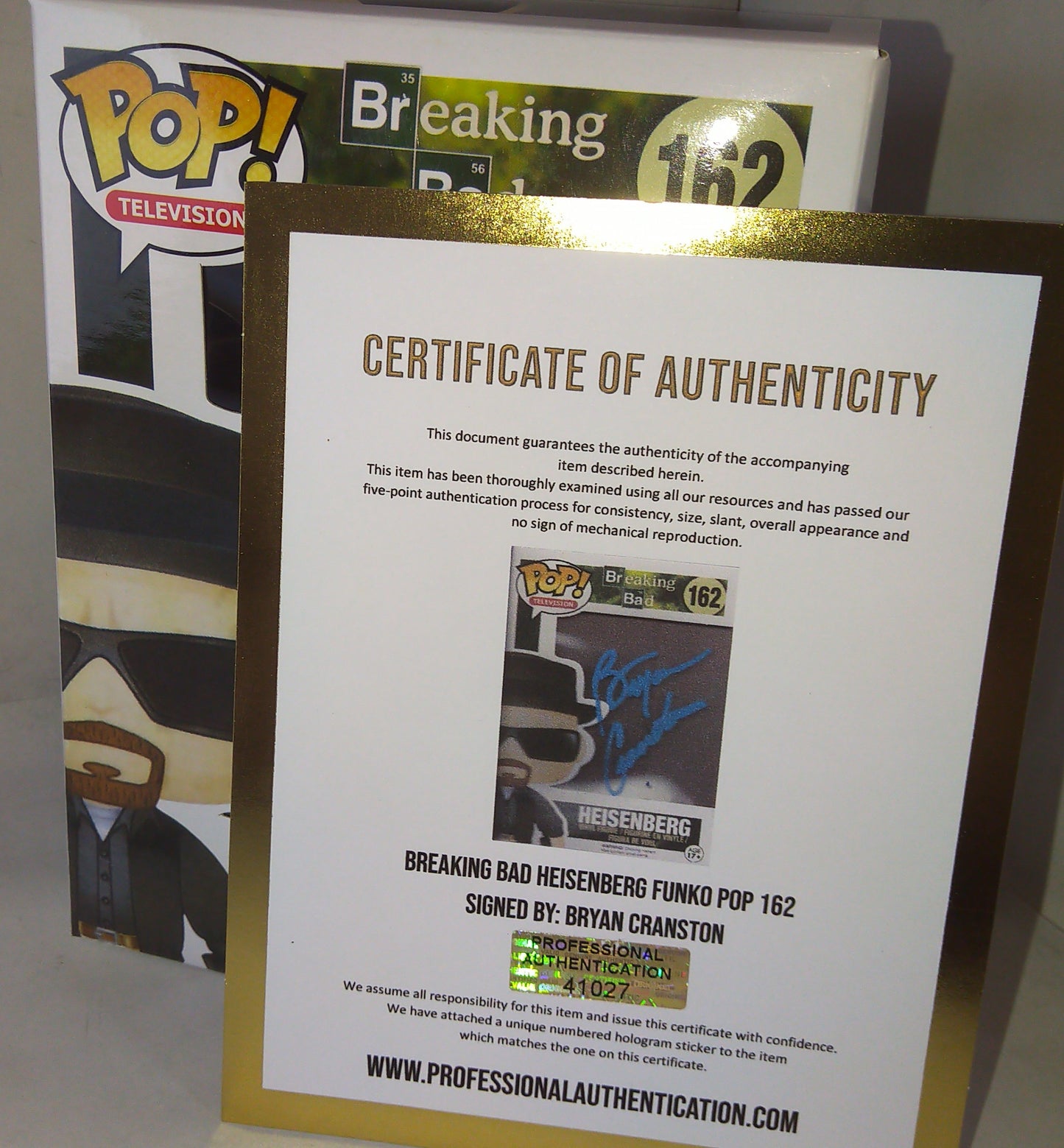 Bryan Cranston Autograph Breaking Bad Funko Pop COA