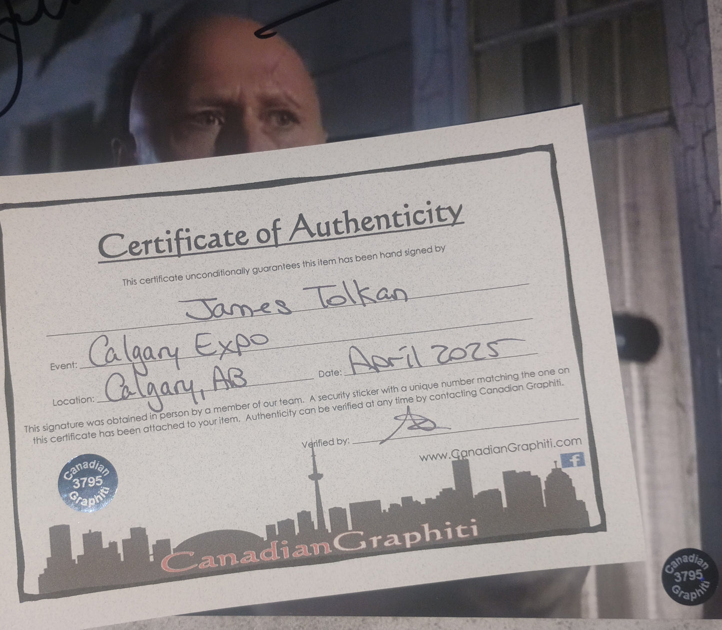 James Tolkan Hand Signed Autograph 8x10 Photo COA Back To The Future
