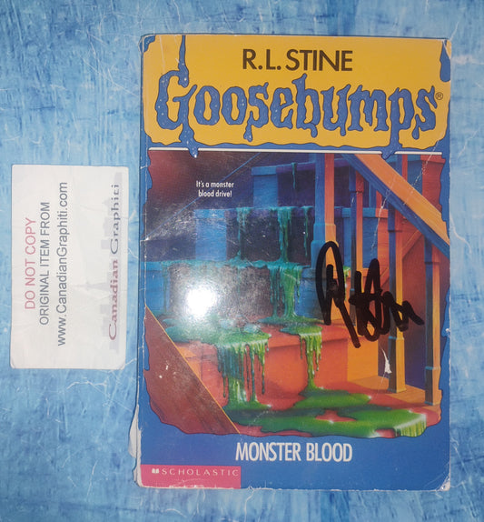 R.L. Stine Hand Signed Autograph Goosebumps Book COA