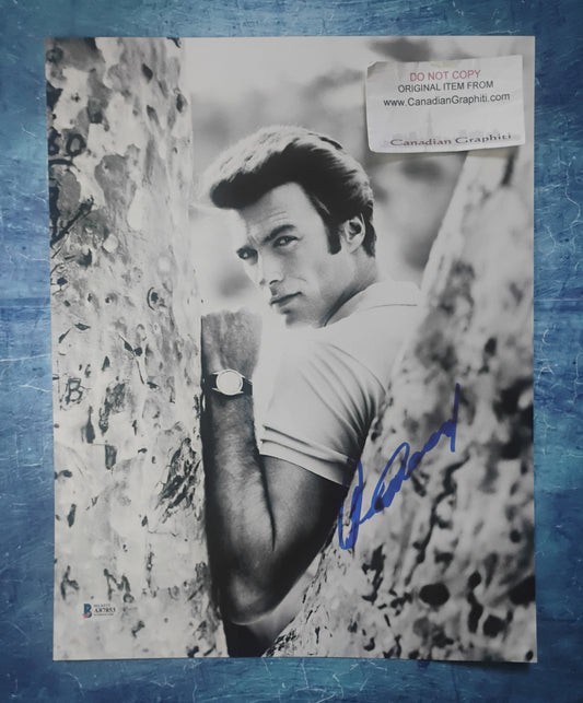 Clint Eastwood Hand Signed Autograph 11x14 Photo BAS COA