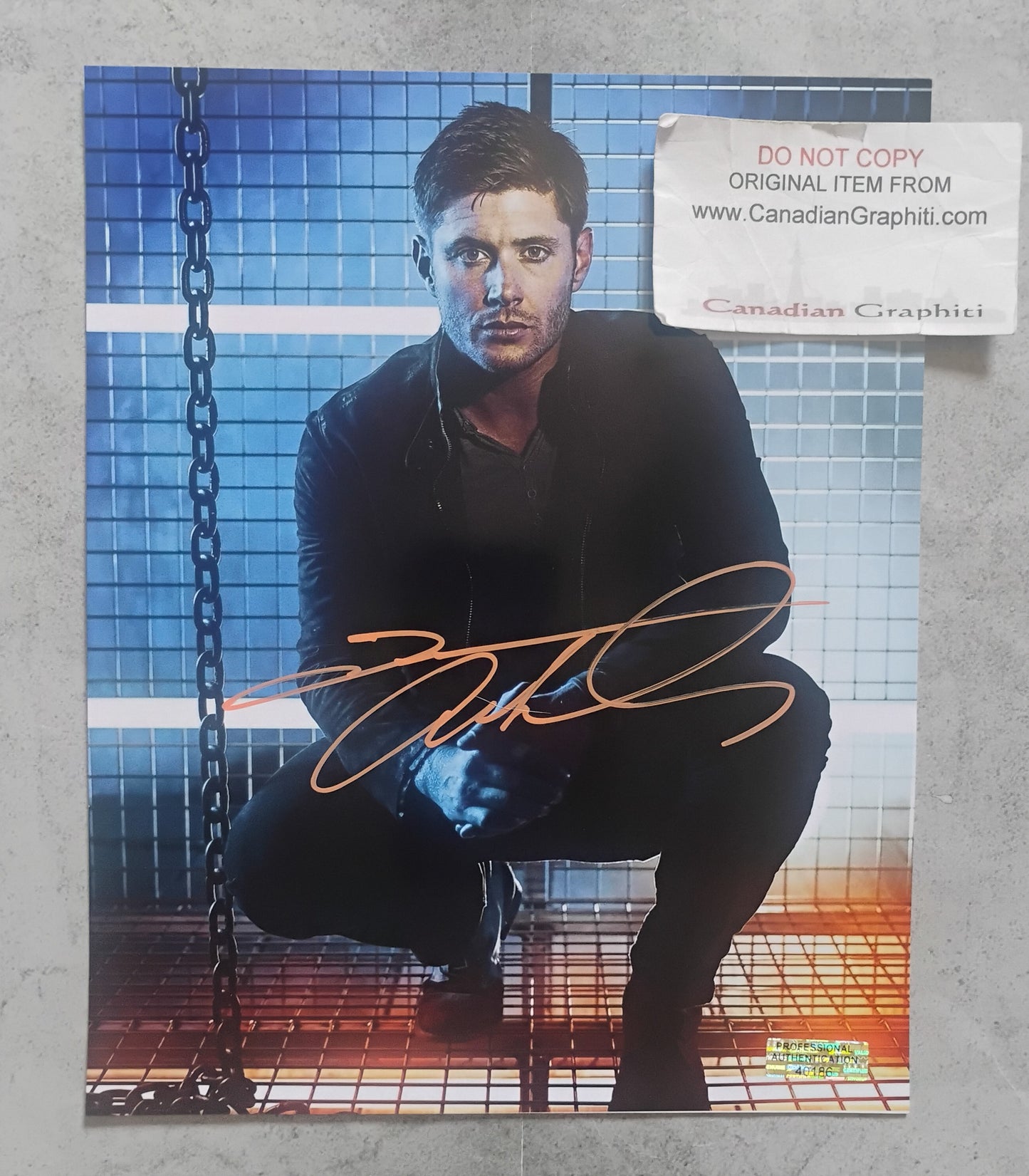 Jensen Ackles Hand Signed Autograph 8x10 Photo COA Supernatural