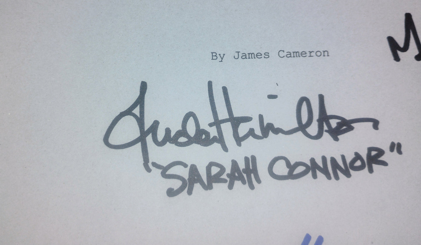 The Terminator 5x Cast Hand Signed Autograph Script COA Arnold Schwarzenegger, Linda Hamilton