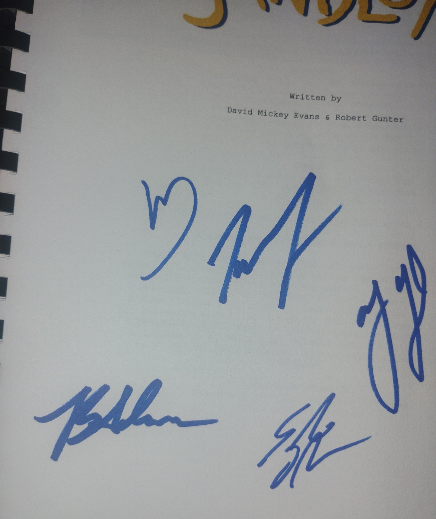 The Sandlot 6x Cast Hand Signed Autograph Script BAS COA