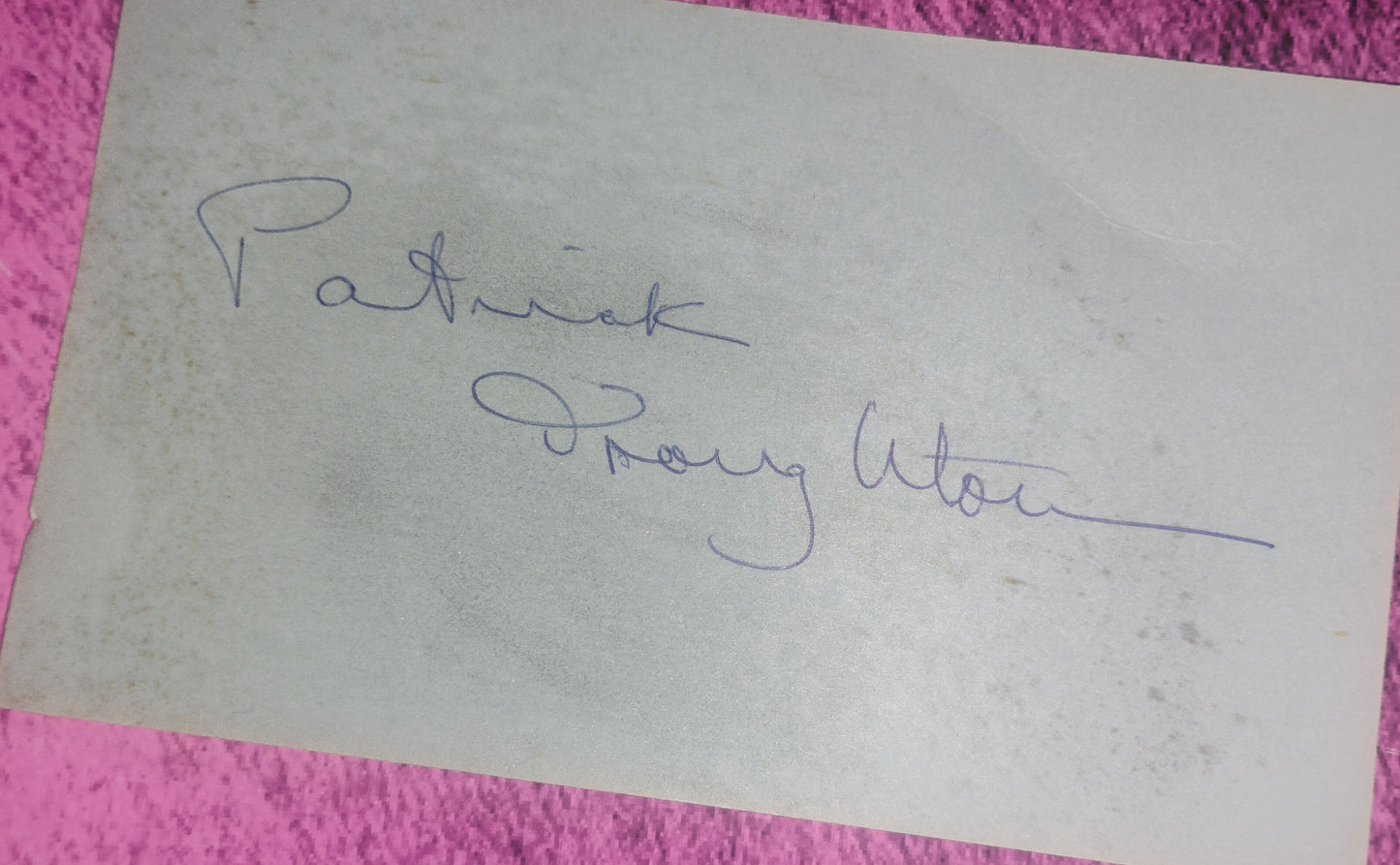 Patrick Throughton Hand Signed Autograph Index Card COA Doctor Who